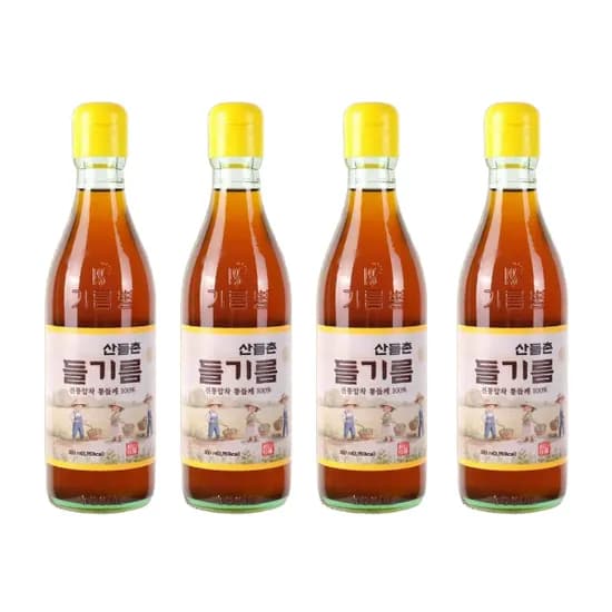 산들촌 통들깨 들기름, 350ml, 4개