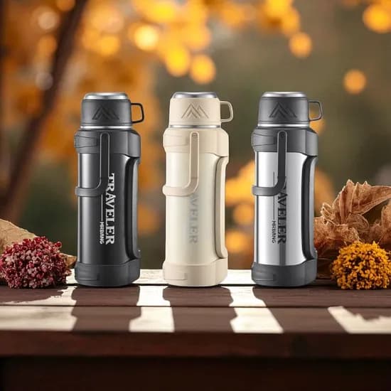 코코리브 대용량 보온보냉병, 3000ml, 베이지