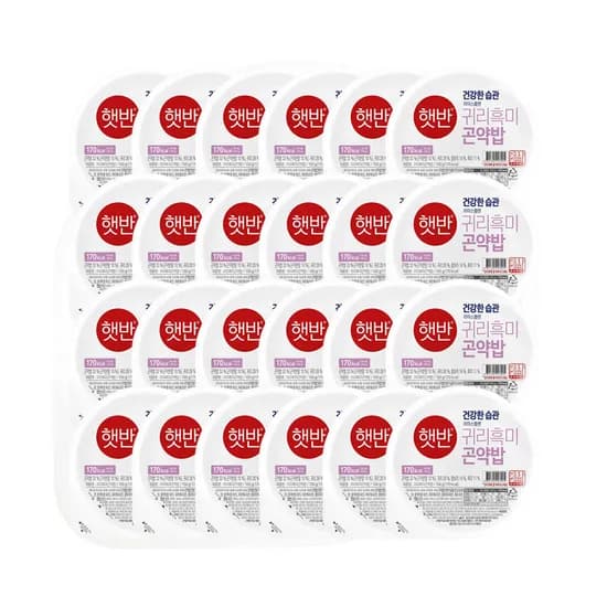 햇반 귀리 흑미 곤약밥 150g 24개