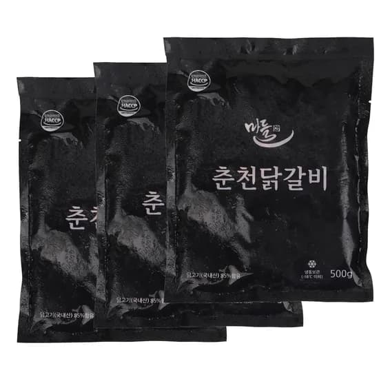 마들 춘천 닭갈비, 500g, 3개