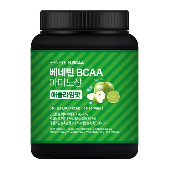 베네틴 BCAA 필수 아미노산 보충제 애플라임맛 510g 1개