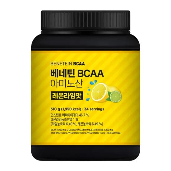 베네틴 BCAA 필수 아미노산 보충제 레몬라임맛 15g 34회분 1개