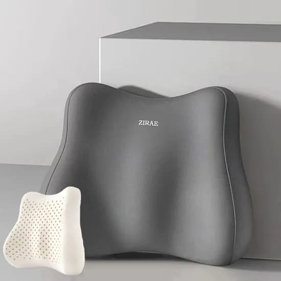 ZIRAE 바른자세 등받이 허리 쿠션 D200, 그레이