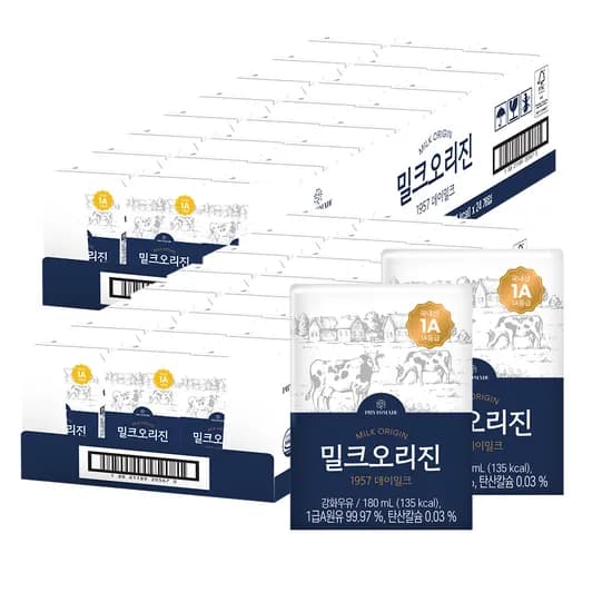 밀크오리진 1957 데이밀크, 180ml, 48개