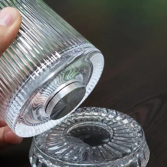 바스코토 다이아몬드 회전 언더락, 받침포함, 254ml, 1세트