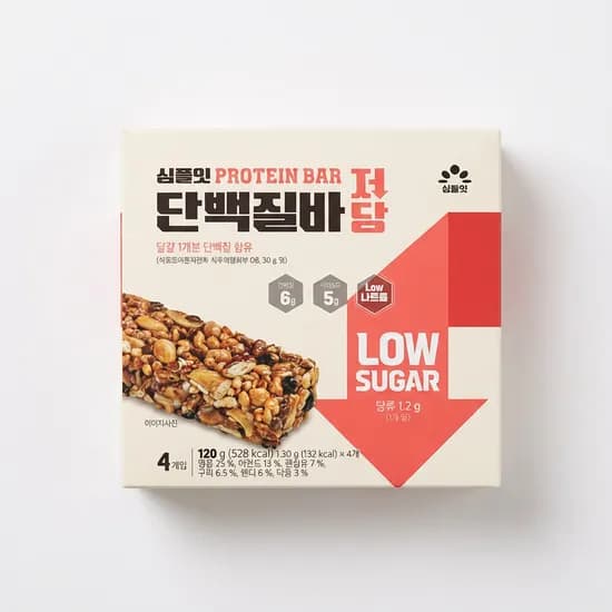 심플잇 단백질바 저당 30g 4개입 3박스