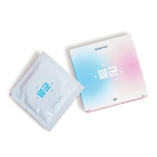 더블세이프 초박형 멸균콘돔, 3P, 1팩