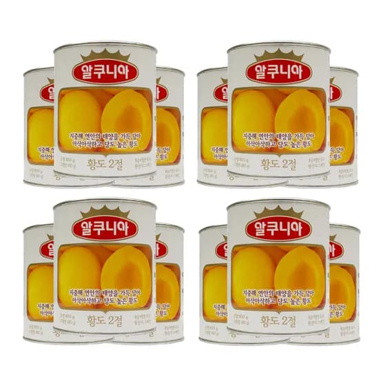 농심 알쿠니아 황도2절 850g 12개