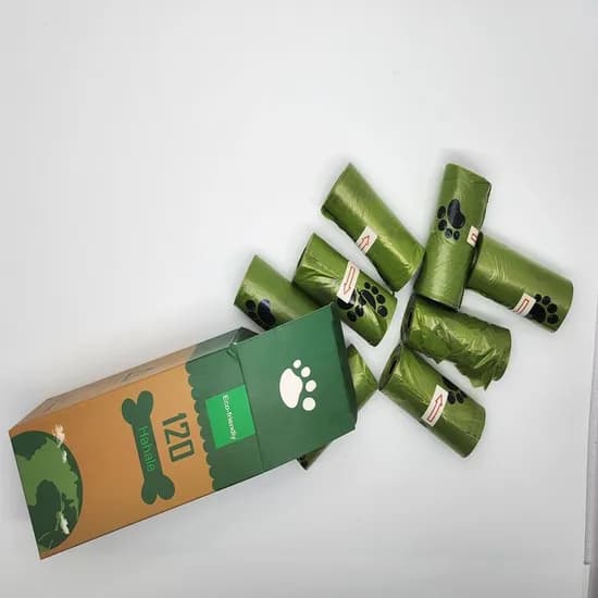 똥모양 품백 강아지 배변 봉투 케이스, 그린, 8롤, 1개