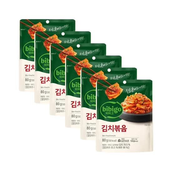CJ제일제당 비비고 김치볶음 80g 6개