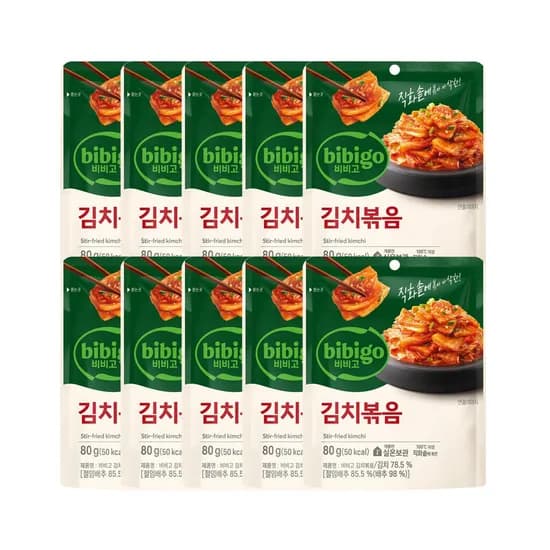 CJ제일제당 비비고 김치볶음 80g 10개