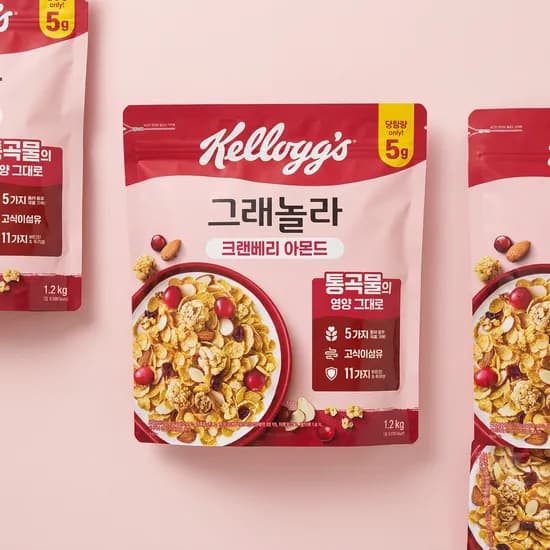 켈로그 시리얼 크랜베리 아몬드 그래놀라 1200g 3개