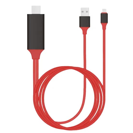 C타입 HDMI 미러링 핸드폰 티비 미러링 케이블, 레드, 1개