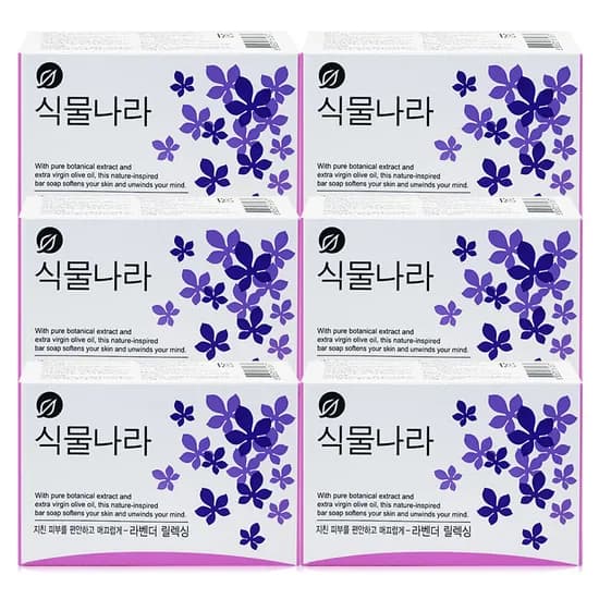 식물나라 라벤더 릴렉싱 비누, 90g, 8개