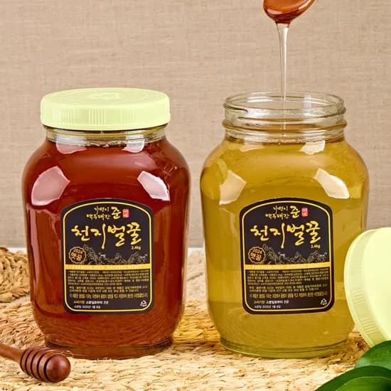천지벌꿀 경북 영주 햇꿀 아카시아향 2.4kg 2개