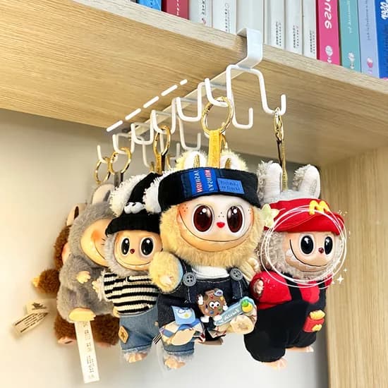 무타공 선반걸이 인형키링 걸이 블랙 1개
