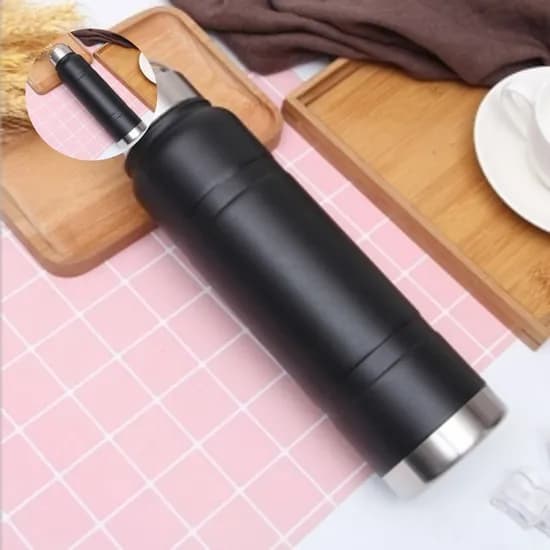 슬림보온병 메이트 이중스텐 보온병, 블랙, 750ml, 1개