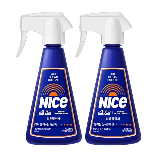 스카트 나이스웨더 섬유탈취제 페어 앤 프리지아 380ml 2개