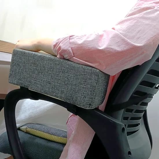 방콕연구소 책상 팔꿈치쿠션 의자 팔걸이쿠션 팔받침 10cm 2개입 다크그레이