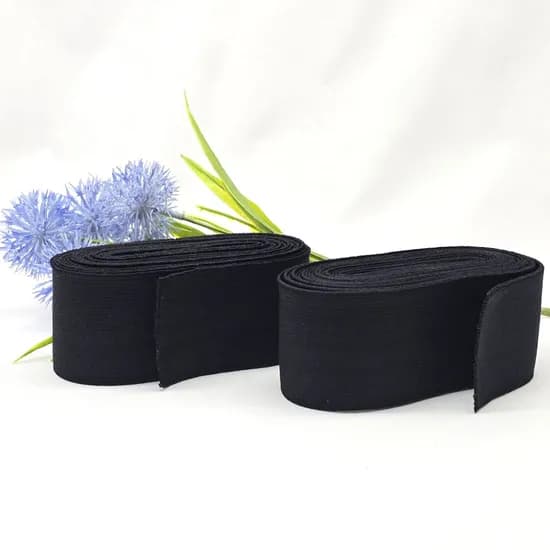허리고무밴드 38mm 4.5M, 검정, 2개