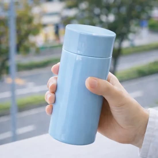 런치버스 316 스테인리스 미니 텀블러 보온보냉병, 블루, 200ml, 57mmx140mm, 170g, 1개