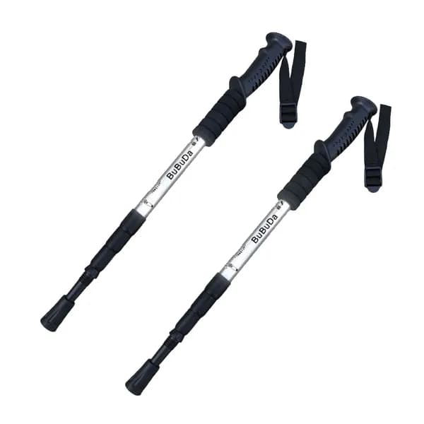 킴스브로 4단 접이식 초경량 듀랄루민 등산스틱 화이트 55-110cm 2개