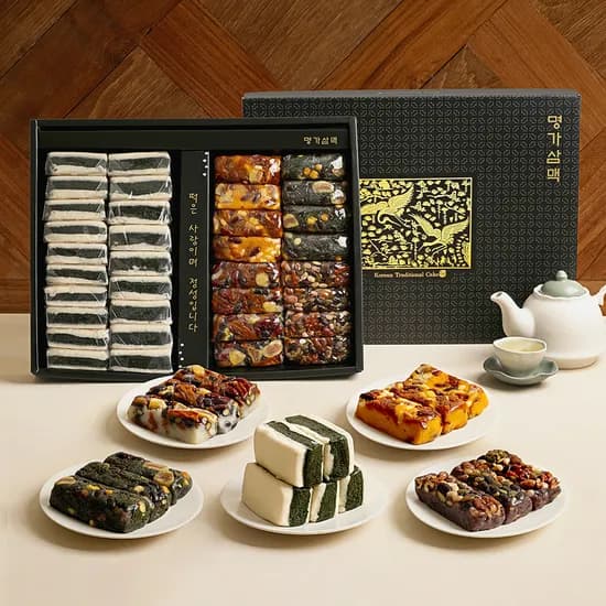 명가삼맥 떡선물세트 1호 쑥굴레떡 영양찰떡 세트 3.4kg 1세트