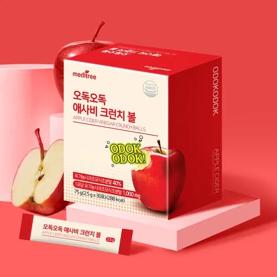 메디트리 혈당스파이크 오독오독 애사비 크런치 볼 30포 1박스