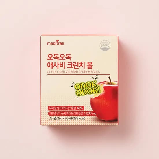 메디트리 혈당스파이크 오독오독 애사비 크런치 볼 30포 3박스