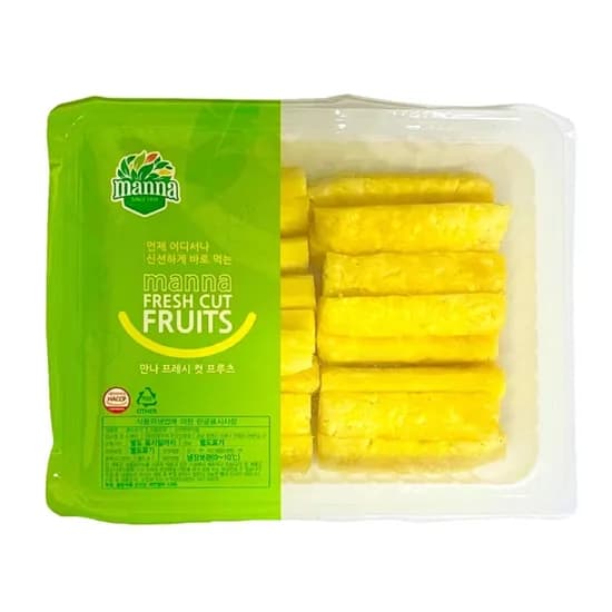 간편 후레시컷 손질 파인애플 스틱 1kg 2개