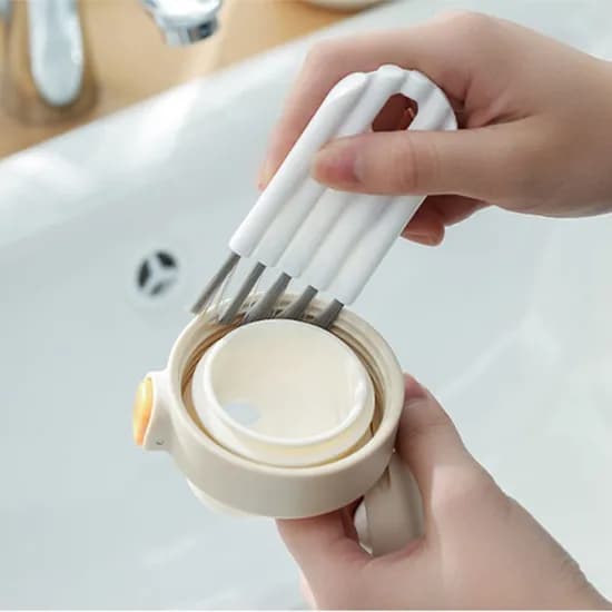 휘어지는 틈새 뚜껑 세척 솔 브러쉬, 화이트 2개