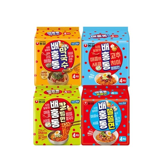 농심 배홍동비빔면 4개입 외 3종