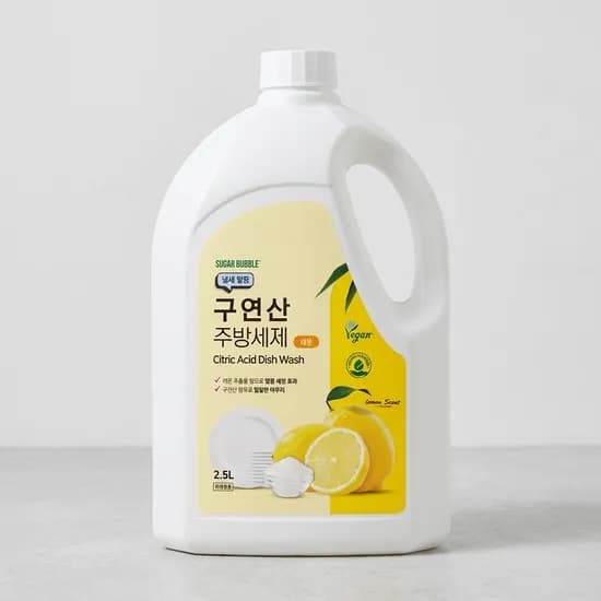 슈가버블 냄새 말끔 구연산 주방세제 레몬 2.5L 2개