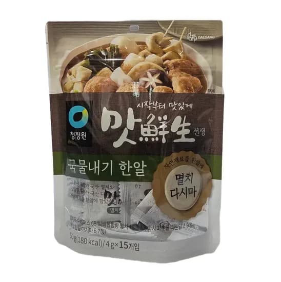 청정원 맛선생 국물내기 한알 멸치다시마 60g 1개
