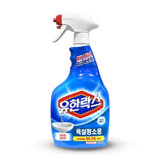 유한락스 욕실 화장실 세정제 스프레이 750ml 1개