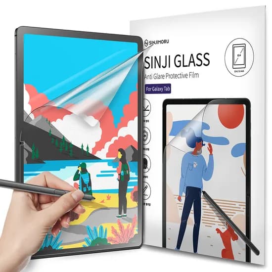 신지모루 갤럭시탭 저반사 지문방지 액정보호필름 갤럭시탭 S9FE Plus S9 Plus S8 Plus S7 Plus S7FE 1매