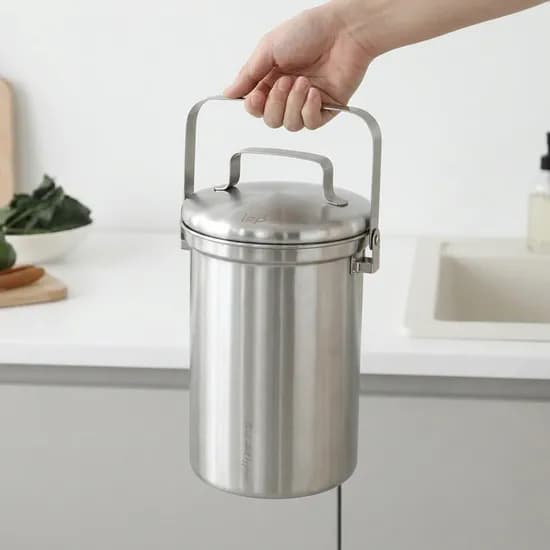 아이이피 i304 스테인리스 크리너스 음식물 쓰레기통 3L 1개
