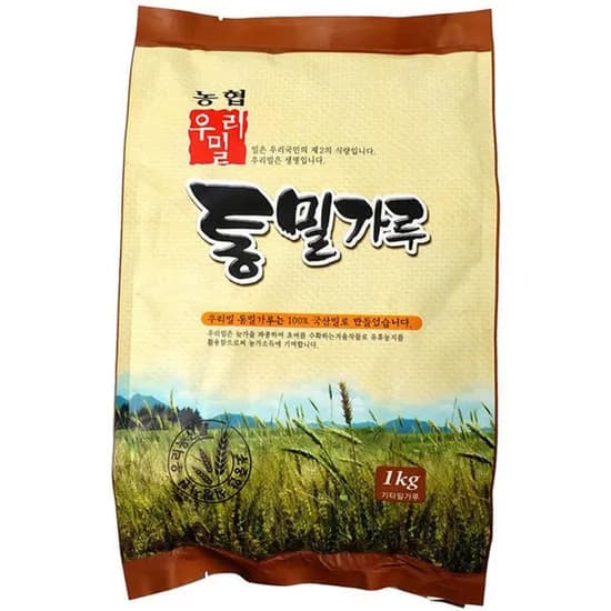 한국우리밀농협 우리밀 통밀가루 1kg 2개