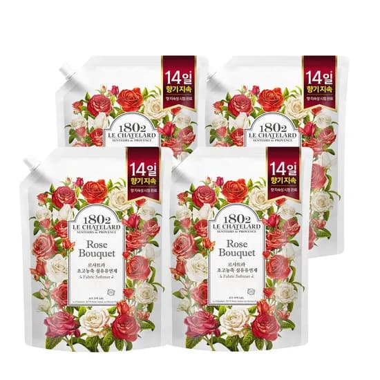르샤트라 로즈향 섬유유연제 1.6L 4개 12,169원