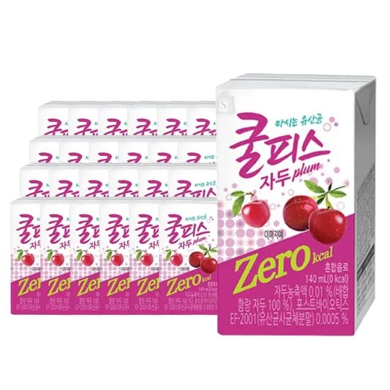쿨피스 제로 자두맛 140ml 48개