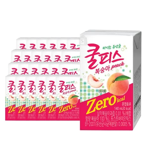 동원 쿨피스 제로 복숭아 140ml 12개 6,870원