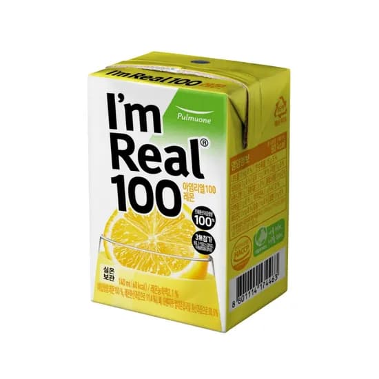 풀무원 아임리얼100 레몬, 140ml, 24팩