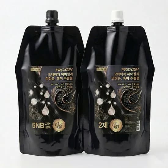 모네이처 PPD없는 새치염색약 자연갈색 1세트