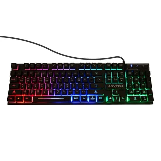 ANYZEN LED 게이밍 유선 키보드, K260, 블랙, USB, 1개