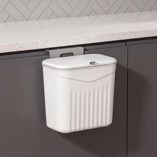 편리홈 주방 싱크대 걸이형 쓰레기통, 화이트, 9L, 1개