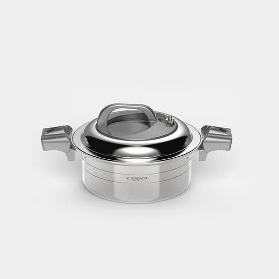알텐바흐 시그니처 엑스쿠첸 멀티쿡 통5중 저압냄비, 은색, 4L, 1세트