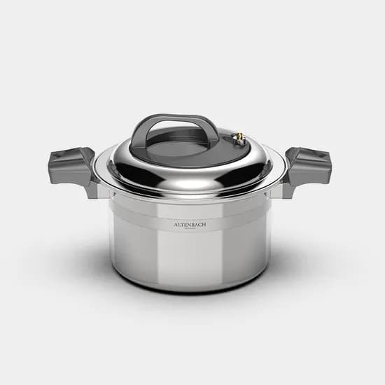 알텐바흐 시그니처 엑스쿠첸 멀티쿡 통5중 저압냄비, 은색, 7L, 1세트
