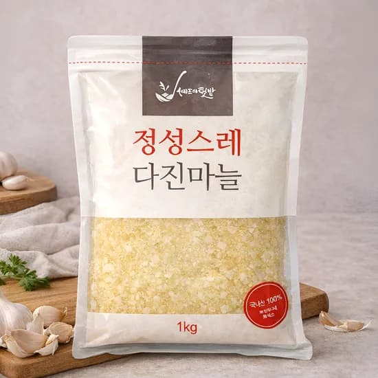 세프의텃밭 정성스레 다진마늘 냉장 간마늘 1kg 1개