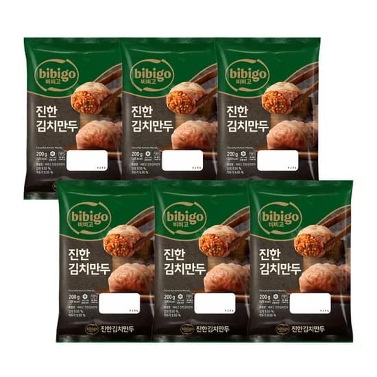 CJ제일제당 비비고 진한김치만두 200g 6봉 21,900원