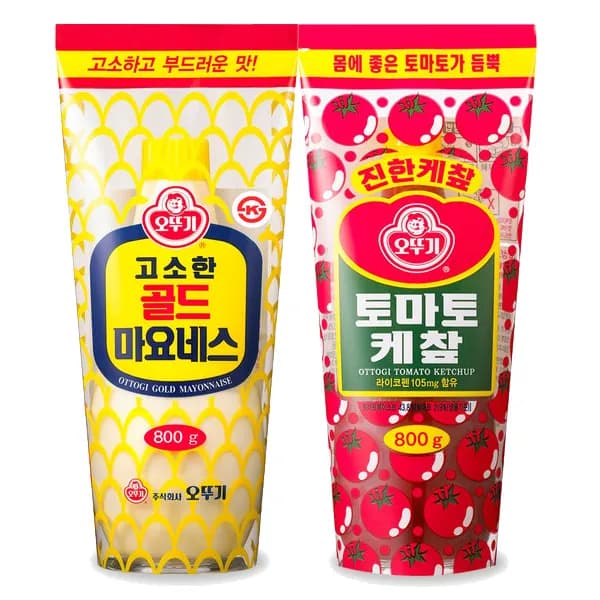 오뚜기 토마토 케찹 800g 1개 + 골드 마요네즈 800g 1개